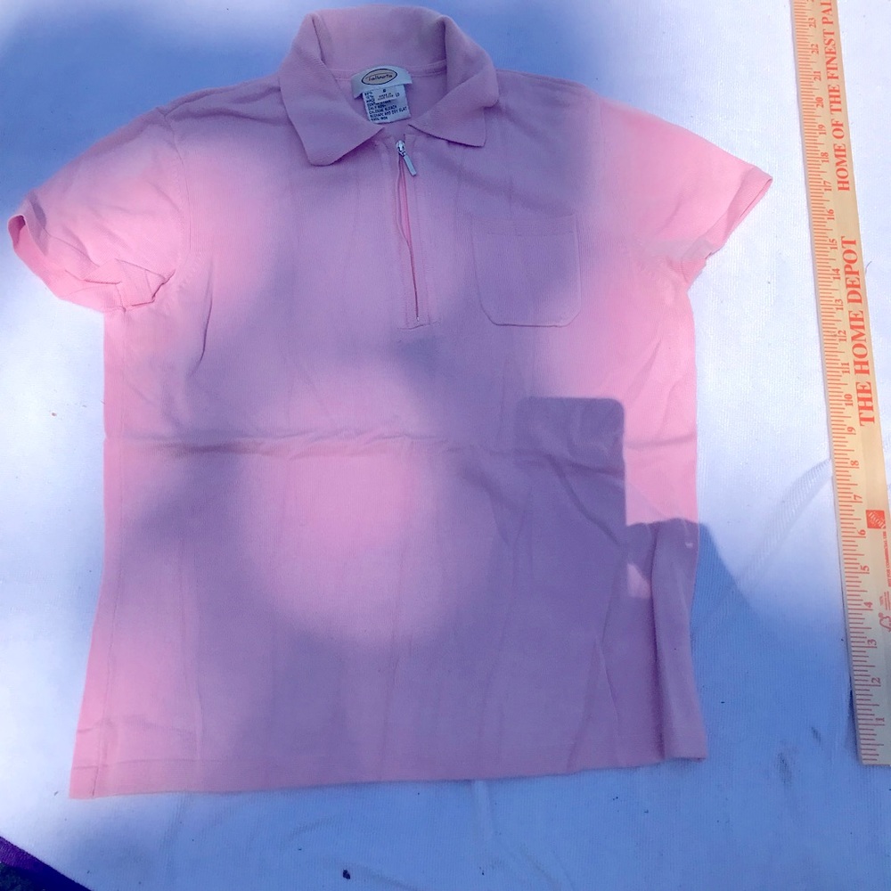 Talbots pastel pink polo sweater